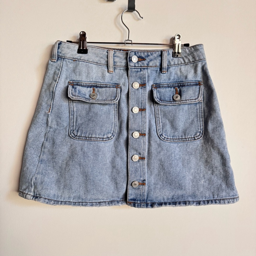 PacSun Light Blue Denim Mini Skirt
